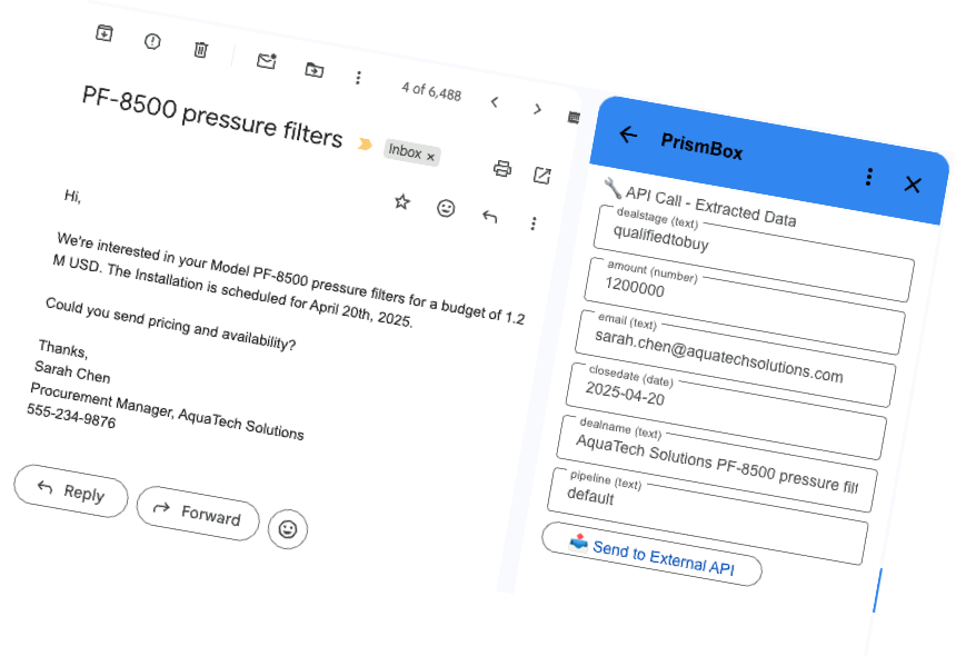 Extracted fields sidebar